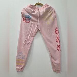 Nickelodeon Mens Pink Sweatpants with Fun Spongbob Graphics